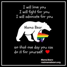 a white bear with a rainbow on it's chest and the words i will love you