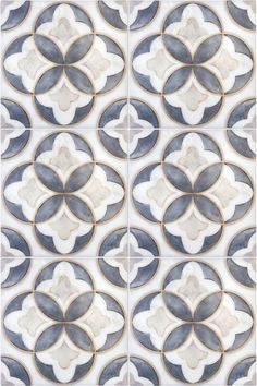 an artistic tile design with circular shapes