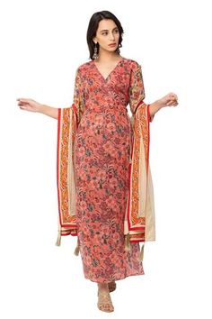 Shop for Soup by Sougat Paul Red Net Printed Anarkali Set for Women Online at Aza Fashions Festive Maxi-length Dupatta With Printed Motifs, Designer Kalamkari Print Churidar For Diwali, Festive Maxi Length Dupatta With Printed Motifs, Festive Kalamkari Print V-neck Kurta, Festive Maxi Length Churidar With Printed Motifs, Fitted Floral Print Dupatta For Festive Occasions, Fitted Chanderi Dupatta With Kalamkari Print, Floor-length Kalamkari Print Dupatta, Festive Semi-stitched Kalamkari Print Palazzo Set