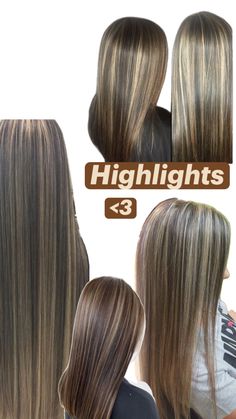 Hair Cuts With Highlights, Tiny Highlights, Blonde Highlights On Straight Hair, Balayage Highlights On Dark Hair, Hair Hilights Brunettes, Different Types Of Highlights, Minimal Blonde Highlights, Highlights In Blonde Hair, Fall Baylage Hair Brunettes Dark