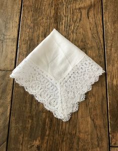 "This lovely handkerchief features wonderful style and wide and very pretty detail on the edge. It is in very good vintage condition. Use it for a personal accessory, at your celebration or hang it as it is that pretty. I use handkerchiefs as doilies too. Charming... Approximate overall measurements: 10\" square Check out our other vintage hankies: https://www.etsy.com/shop/TwoBeContinued?ref=seller-platform-mcnav&section_id=24425115" Cheap Vintage Women's Handkerchiefs, Vintage Hankies Jewelry, Cheap White Retro Handkerchiefs, Vintage White Handkerchiefs With Lace Work, Vintage White Lace Handkerchiefs, Classic Handkerchiefs With Lace Trim As Gift, Vintage Lace Trim Handkerchiefs For Wedding, Vintage White Handkerchiefs With Lace Trim, Vintage Wedding Handkerchiefs With Lace Trim