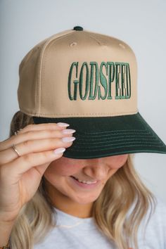 Godspeed vintage hat khaki/green - Trendy Hats at Lush Fashion Lounge Boutique in Oklahoma City Trendy Khaki Cotton Hat, Trendy Green Fitted Hat, Trendy Fitted Trucker Hat With Curved Brim, Trendy Fitted Baseball Cap With Curved Brim, Vintage Khaki Hat With Short Brim, Vintage Khaki Baseball Cap, Trendy Adjustable Khaki Hat, Khaki Cap For Fall, Trendy Green Hat For Fall