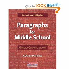 a book cover with the title, paragraphs for middle school