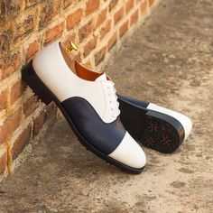 Island Oxford golf shoes - Q by QS Staple Shoes, Custom Design Shoes, Golf Shoe, Oxford Dress Shoes, Oxford Dress, Shoe Tree, Blue Box, White Box, Goodyear Welt