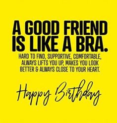 a birthday card with the words happy birthday and a handwritten message in black on a yellow background