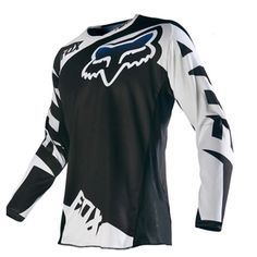 a black and white jersey with the words fox on it