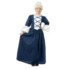 Your little girl is special and she can be even more special as the mother of our country. The Martha Washington Childrens Dress Costume makes a wonderful choice for a school play or Halloween event. It includes a colonial style dress much like one Martha Washington would have worn. Size: 10-12.  Color: Multicolor. Martha Washington Costume, Apple Costume, The Legend Of Sleepy Hollow, Martha Washington, Halloween Fancy Dress, Childrens Dress, Full Length Dress, Halloween Girl, Historical Clothing