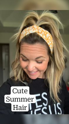 2022 Headband, Cute Summer Hair, Pinterest Cute, Hair Idea, Work Hairstyles, Hairdo For Long Hair, Summer Hair, Hair Today