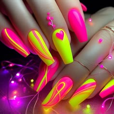 #nailart #pinknails #springnails  #fashion #beautyblog #lovelife #manicure #trendy #trending #popular #naildesign #springnaildesigns #neonail #neonpink Gel Nail Ideas French Tips, Bright Neon Nail Designs, Nail Art Designs Neon Colors, Neon Nails 2024, Neon Nails Designs Summer 2024, Fun Neon Nails, Bright Fun Nails, Neon Nails Designs, Neon Summer Nails