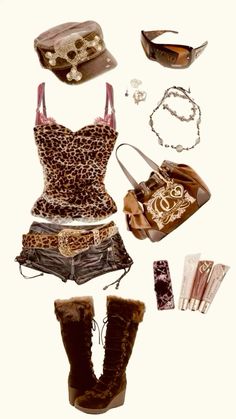 Cheetah Print Outfits, Diy Sy, Summer Outfits For Women, Girl Y2k, Estilo Hippy, Gyaru Fashion