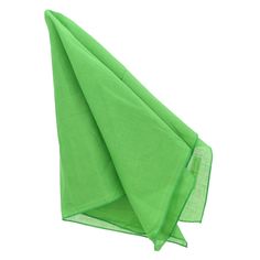 a green napkin folded on top of each other