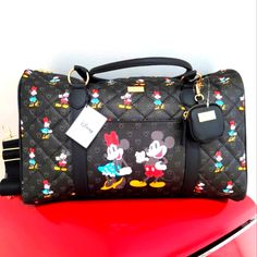 Reposhing This Item I Purchased From @Sunny_sunnyside. Loved It, But Ready To Rotate For Something New. Questions? Leave A Comment Below! Disney Rectangular Travel Bag, Disney Bag, Weekender Bag, Travel Bags, Sunnies, Disney World, Black And Red, Bag Lady, Disney