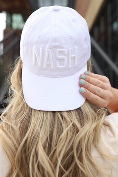 Want to represent Nashville with a hat that literally goes with everything? Yep, you've found it! This White Out cap is a solid choice.  6 Panel Unisex Low Crown Unstructured Pre-Curved Visor Garment Washed Cotton Twill Tuck Strap with Side Closure White Snapback Hat For Everyday Spring Use, White Adjustable Snapback Hat For Everyday Wear, White Snapback Hat For Everyday Wear, White Snapback Hat One Size Fits Most, Everyday White Curved Bill Hat, White Curved Bill Hat For Everyday, White Out, Ball Cap, Cotton Twill