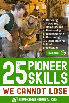 If the off-grid way of life is calling to you, you already have an adventurous spirit. However, to succeed as a self-sufficient homesteader, you also need to learn these basic pioneer skills. Our forefathers and foremothers did not consider this list to be anything other than ordinary, but knowing them will set you apart from the average American today. Here are 25 pioneer skills you need to know in order to be self-sufficient. Pioneer Lifestyle, Pioneer Skills, Home Security Ideas, Homestead Skills, Pioneer Life