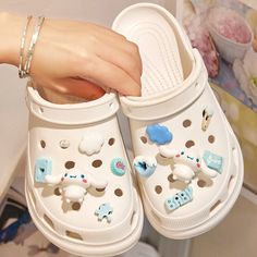 Elevate your DIY projects with these adorable 10pcs Sanrio Crocs Accessories! 🐾 🌟 Unleash Your Creativity: Essential for adding a touch of cuteness and personality to your Crocs. Perfect for customizing your footwear with lovable and fun accessories. ✨ Superior Quality: Crafted with precision to ensure top-notch quality. These Sanrio Crocs accessories capture the essence of Kawaii with exceptional craftsmanship. 💫 Versatile and Flexible: Open the door to endless creative possibilities with th Cute Customizable White Craft Supplies, Customizable White Novelty Craft Supplies, White Novelty Craft Supplies For Gifts, Novelty White Craft Supplies For Gifts, Whimsical White Craft Supplies For Gifts, Cute White Craft Supplies, Customizable White Craft Supplies For School, Sanrio Crocs, Nike Rosa