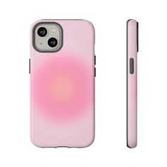 an iphone case with a pink background