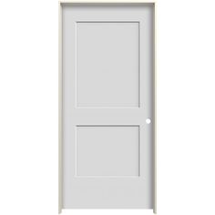 an open white door on a white background