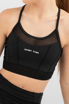 Practice mindfulness and meditation with the Gratitude Crop Top in Black. Designed for functionality and movement, this crop top features a round neckline, mesh panelling front & back with elasticated straps to ensure the perfect fit time after time. This crop top has a deeper cut for more coverage plus a neoprene lining for added support. Practice Mindfulness, Time After Time, Hot Shots, Square Cut, Black Crop Tops, Crew Socks, One Size Fits All, Round Neckline, Cardio