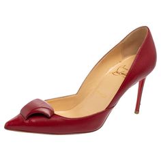 Christian Louboutin Burgundy Leather Pointed-Toe Pumps Size 36.5 | From a unique collection of rare vintage High Heels at https://www.1stdibs.com/fashion/clothing/shoes/high-heels/. Vintage High Heels, Pigalle Follies, Louboutin Heels, Christian Louboutin Heels, Shoes High, Louboutin Pumps, Christian Louboutin Pumps, High Heel Shoes, Me Too Shoes