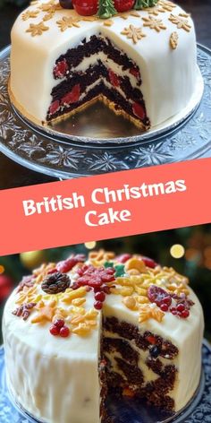 British Christmas Pudding Recipe, British Christmas Recipes, English Christmas Cake Recipe, British Christmas Desserts, Christmas Cake Recipe Traditional, Holiday Fruit Cake, British Bake Off Recipes, British Cake, Easy Christmas Cake Recipe