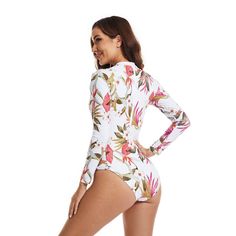 1. 82% Polyester. 18% Spandex2. UPF 50+ Sun Protective3.Flower Print4.Professional Surfing Design5. Removable PaddedFree ShippingGet mystery giftGet extra 10% off| $99+ SitewideNote:We recommend S=US 0-2. M=US 4-6. L=US 8-10. XL=US 10-12. XXL=US 14-16. Beach Floral, Long Sleeve Swimwear, Rash Guard Women, Long Sleeve Swimsuit, Swimming Diving, Yoga Set, Plus Size Swimwear, Shop Swimwear, Sports Leggings