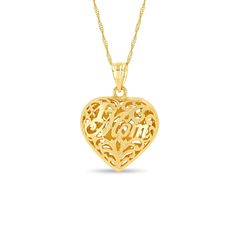 "14k solid gold 3 dimensional #1 MOM heart pendant on 18\" solid gold chain.  heart measures approx 1\" by 3/4\". high polish finish." Yellow Gold 14k Initial Pendant Heart Necklace, Engraved 14k Yellow Gold Heart Necklace, Yellow Gold Heart Pendant Jewelry With Hallmark, Yellow Gold Open Heart Jewelry Gift For Mom, 14k Gold Heart Necklace As Gift For Mom, 14k Gold Heart Necklace, Gift For Mom, 14k Gold Heart Necklace, Perfect Gift For Mom, Mother's Day Yellow Gold Heart Necklace With Initial Pendant, Sterling Silver Heart Necklace In Yellow Gold For Mom