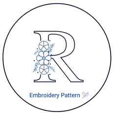 the embroidery pattern for the letter r