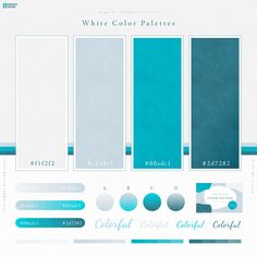 the color palettes are blue and white