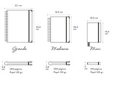 the size and measurements of notebooks