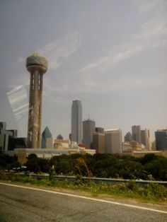 a view of a city from across the street