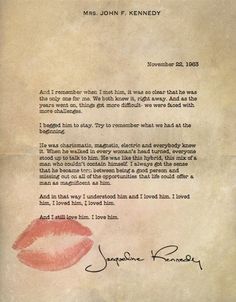 an old letter with red lipstick on it