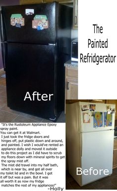 the refrigerator has been cleaned and is in need of remodeling or refreshment