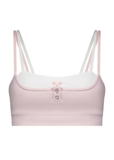 NOW BACK IN STOCK! The Sugar Snap is a light support double layered sports bra that features two functional snap buttons which can be worn open or closed. Leave the buttons open to reveal the precious satin bow on the under layer or snap the buttons closed to hide it. Both ways are so cute and showcase the layered look. The double layer provides added support along with an elastic under band, and totally adjustable straps. Make it a matching set with the Star Princess Leggings. • Double layered Coquette Bras, Star Princess, Frosting Colors, Pink Frosting, Pink Pilates, Icing Colors, Cute Bras, Future Trends, Fun Cute