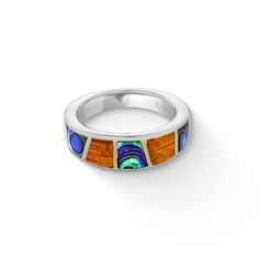 18K Yellow Gold and Sterling Silver Ring with Koa Wood and Abalone Inlay.This ring is available in a Size 8 and cannot be sized. If you wish to Special Order this ring in a different size, please contact Na Hoku Customer Service. Luxury Opal Inlay Ring Gift, Fusion Style Oval Rings With Polished Finish, Fusion Style Open Ring With Polished Finish, Formal Fusion Rings With Polished Finish, Fusion Style Polished Open Ring, Fine Jewelry Ring With Inlay For Gift, Fine Jewelry Ring With Inlay As A Gift, Fine Jewelry Ring With Inlay Perfect As A Gift, Modern Anniversary Rings With Inlay