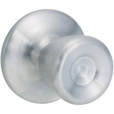 two shiny metal knobs on an isolated white background