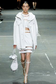 Alexander Wang Spring 2013 RTW White Clothes, Technical Clothing, Looks Style, White Fashion, All White, Look Fashion, Women Collection, Runway Fashion