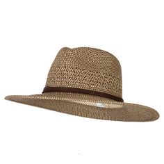 UPF 50+ Women's Paper Braid Brim Fedora Hat80% paper and 20% polyester.One size, up to 57cm.Open weave, suede band, elastic tie and 4 inches deep crown.3 1/4 inches wide brim.Adult/Woman. Great for those enjoying fedora and cowboy hat styles.Spring and Summer.14(W) X 14 1/4(L) X 4 1/2(H) inches.Thick, light and cool material.Hand washable.Imported. Cowboy Hat Styles, Straw Fedora Hat, Hat Styles, Straw Fedora, Brown Tweed, Open Weave, Fedora Hat, Cowboy Hat, Wide Brimmed