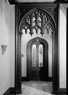 black and white photograph of an ornate doorway