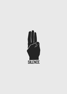 a black and white silhouette of a hand with the word science on it's left side