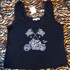 Urban Outfitters. Truly Madly Deeply. Xl Brand New. Black Edgy Tops For Biker Events, Black Moto Style Tops For Streetwear, Black Moto Top With Graphic Print, Black Moto Tops For Streetwear, Black Moto Top For Streetwear, Black Moto Top For Motorcycling, Madly Deeply, Truly Madly Deeply, Floral Pocket