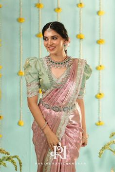 Pastel Sarees For Engagement, Latest South Indian Brides, Indian Bride Look In Saree, Bridal Pastel Saree, Pastel Color Pattu Sarees, Pastel Bridal Saree, Pattu Sarees Wedding Indian Bridal, Telugu Bridal Look, Telugu Bride Jewellery