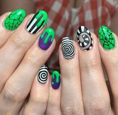 Halloween Nail Ideas, Black Halloween Nails, Horror Nails, Holloween Nails, Halloween Acrylic Nails, Black Nail Designs, Nails Polish