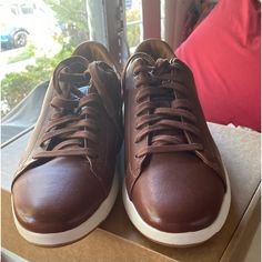 See Description Above Brand New Brown Synthetic Sneakers With Leather Sole, Brown Synthetic Moc Toe Sneakers, Brown Moc Toe Sneakers With Ortholite Insole, Classic Moc Toe Synthetic Sneakers, Classic Synthetic Moc Toe Sneakers, Cole Haan Shoes, Slip Ons, Cole Haan, Loafer Shoes