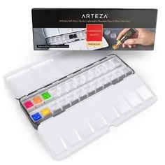 the artez watercolor set is in its box and it's ready to be used