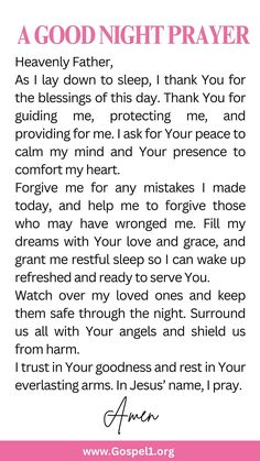 manifestation prayer law of attraction Prayers For Daily Guidance, Prayers For Goodnight Sleep, Prayer For When You Can’t Sleep, Prayers For Tomorrow, Prayer Before Sleep Night Prayer, Prayers To Say At Night, Night Prayer Bedtime Sleep Healing, Good Night Peaceful Sleep, Prayers For Sleepless Nights Can't Sleep