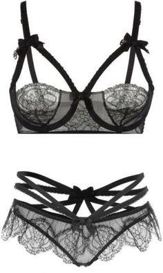 AGENT-PROVOCATEUR-BLACK-ALINA-SEXY-LACE-BRA-amp-NAUGHTY-OUVERT-OPEN-BRIEF-BNWT