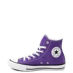 Purple Converse High Tops, Converse Wedding, College Tennis, Tenis Converse, Converse Tennis Shoes, Purple Converse, Purple Sneakers, Shoes Converse, Bling Shoes