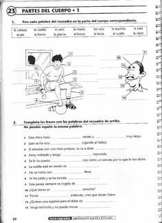 spanish worksheet with pictures and instructions for children to learn how to use them