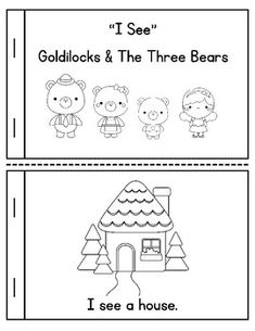 two bookmarks with the words i see goldilocks and the three bears