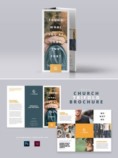 the church brochure is open and ready to be used as a marketing tool